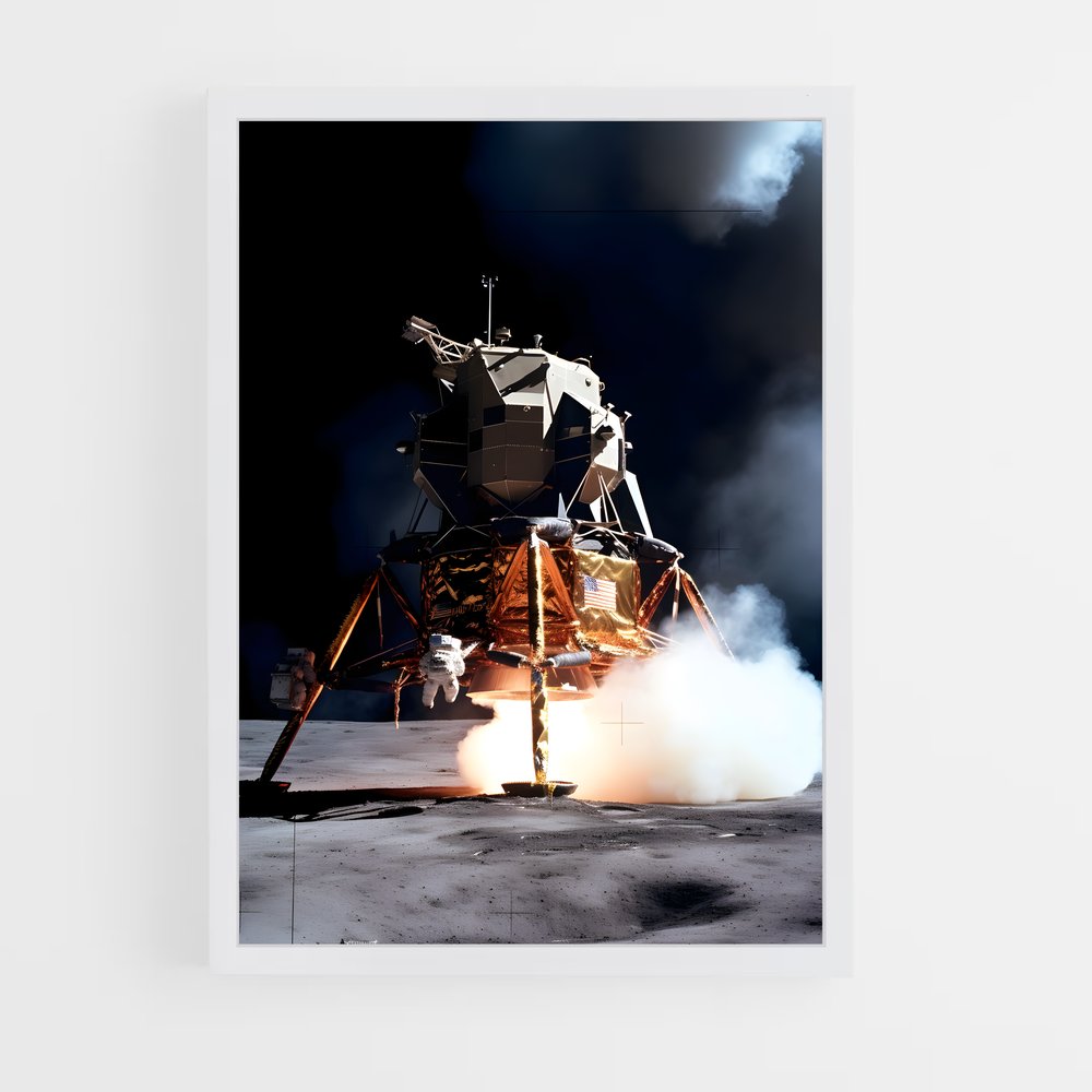 Poster L'Aube Lunaire – affiche Missions spatiales (vue 3)